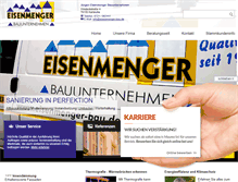 Tablet Screenshot of eisenmenger-bau.de